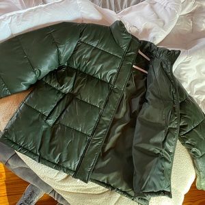 Dark Green Puffer Jacket